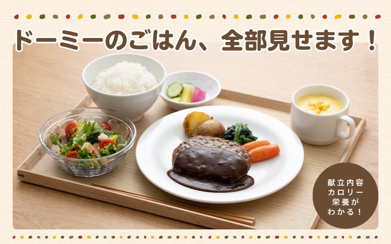 ドーミーのごはん、全部見せます！-栄養バランス・献立内容を写真付きで徹底解説-