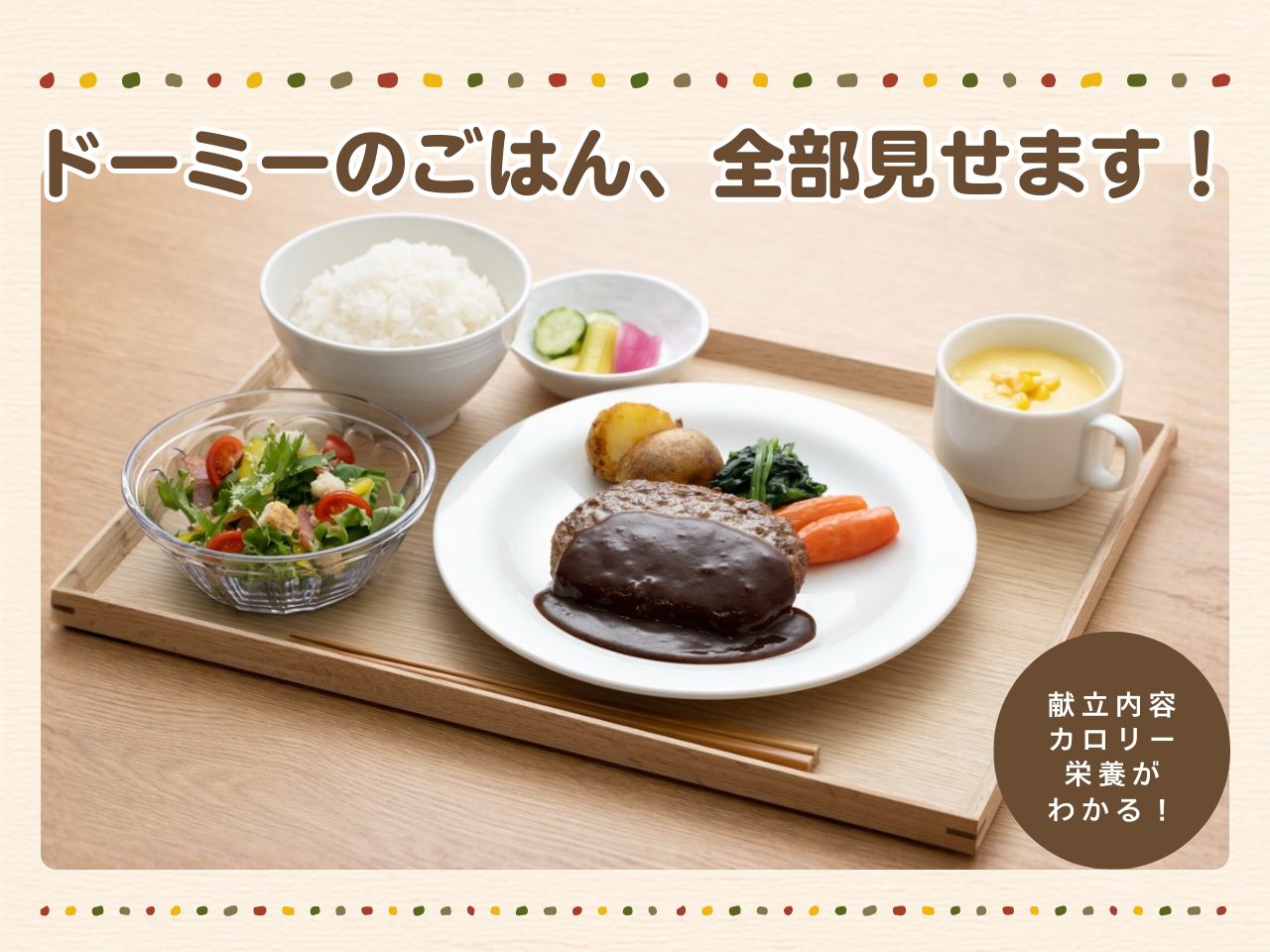 ドーミーのごはん、全部見せます！-栄養バランス・献立内容を写真付きで徹底解説-